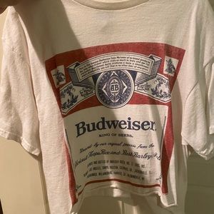 Cropped budweiser tshirt!